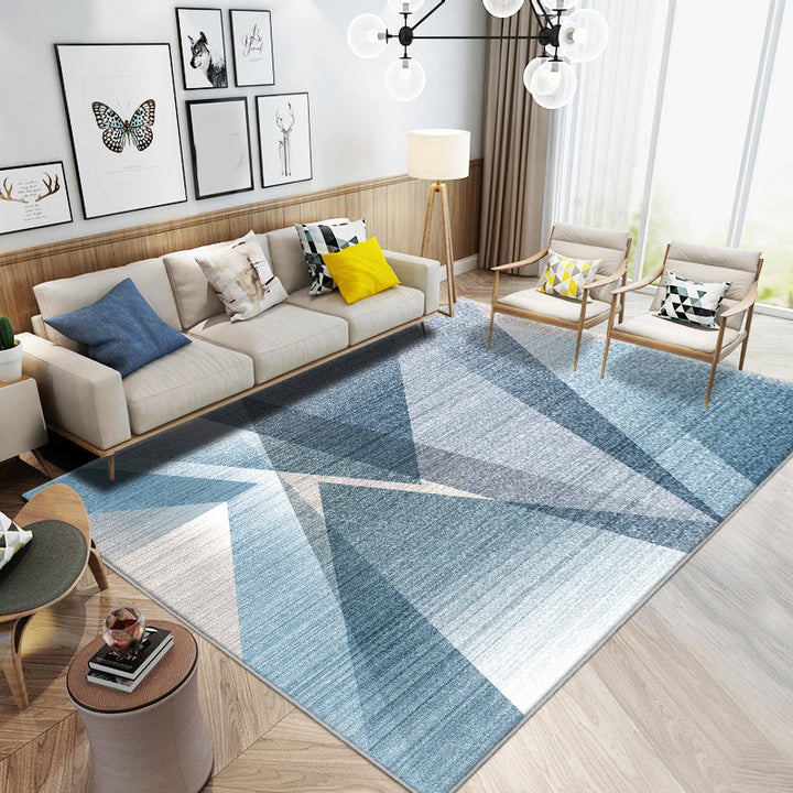 Lisslune | Nice 3D Effect Triangle Rug Multicolor Contemporary Rug Polypropylene Machine Washable Pet Friendly Non-Slip Rug for Home