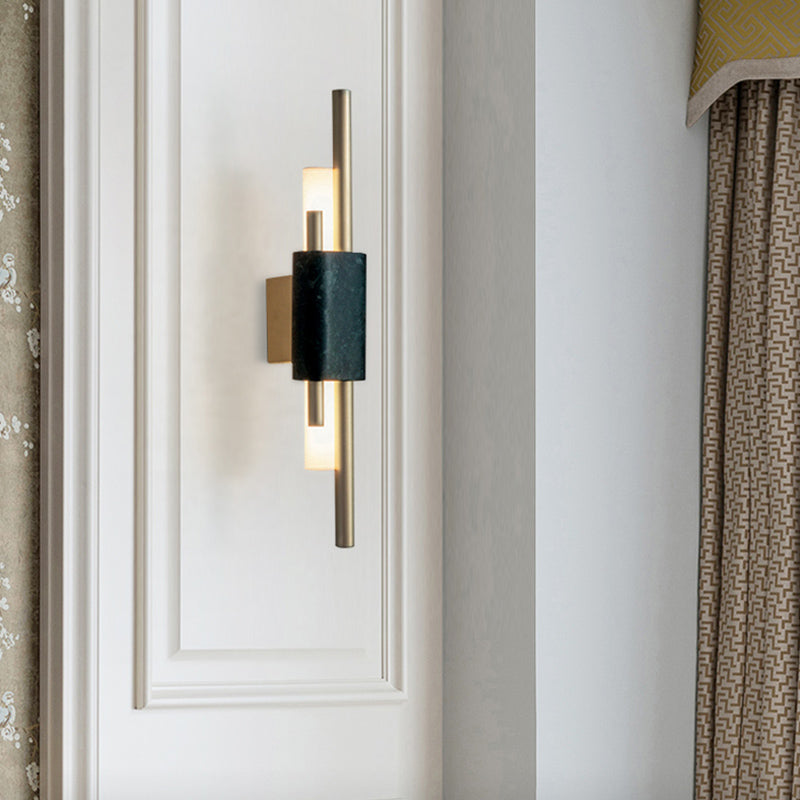Skørter | Rectangular Bedside Sconce Lighting Marble Minimalist LED Wall Lamp Fixture