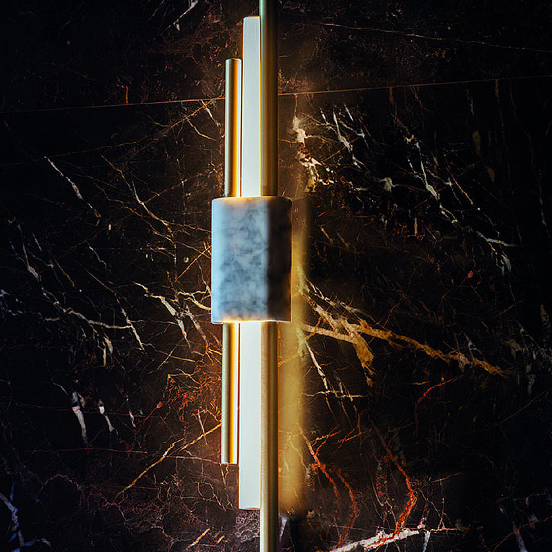 Skørter | Rectangular Bedside Sconce Lighting Marble Minimalist LED Wall Lamp Fixture
