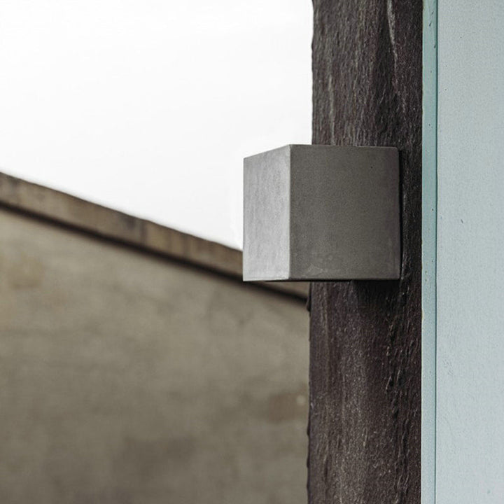 Lisslune | Square-shaped cement LED wall lighting minimalist gray wall lamp for the living room