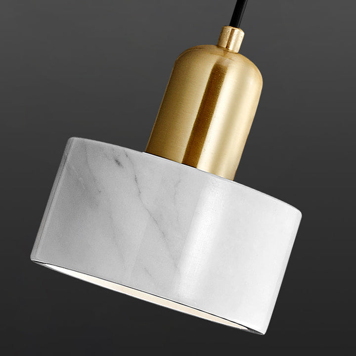 Lisslune | Drum-shaped Living Room Wall-mounted Lamp Marble Simplicity LED Wall Lighting Fixture