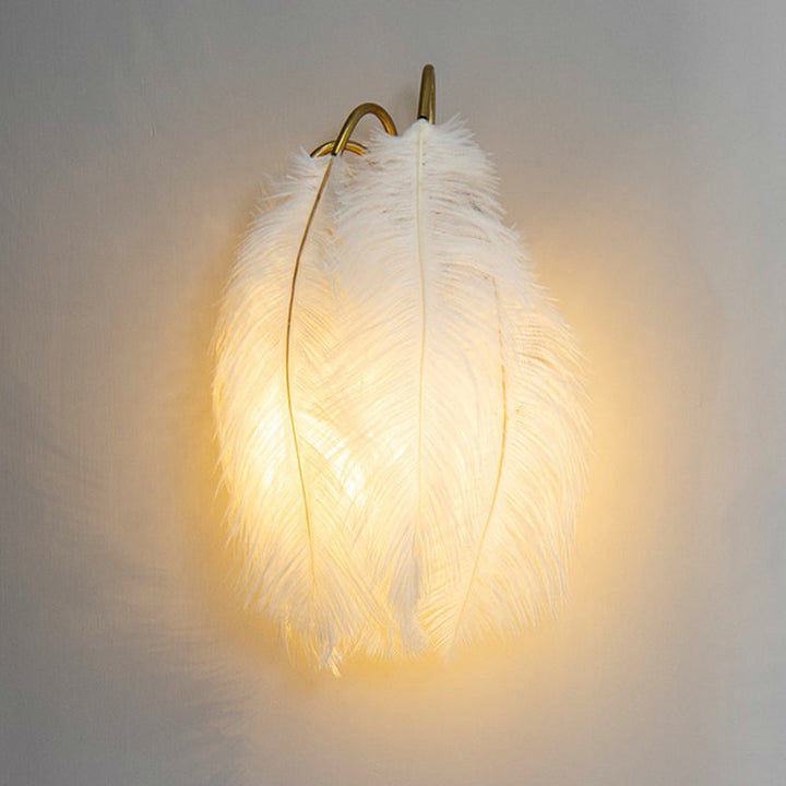 Lisslune | Gold Curves Wall Light Simplicity Single Bulb Spring Wall Lamp for Bedside