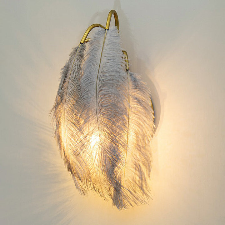 Lisslune | Gold Curves Wall Light Simplicity Single Bulb Spring Wall Lamp for Bedside