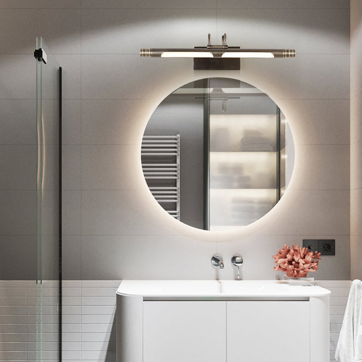 Skørter | Bronze Extended Wall Lamp Classic Metal LED Bathroom Scone Lamp in White/Warm Light, 21"/26" B