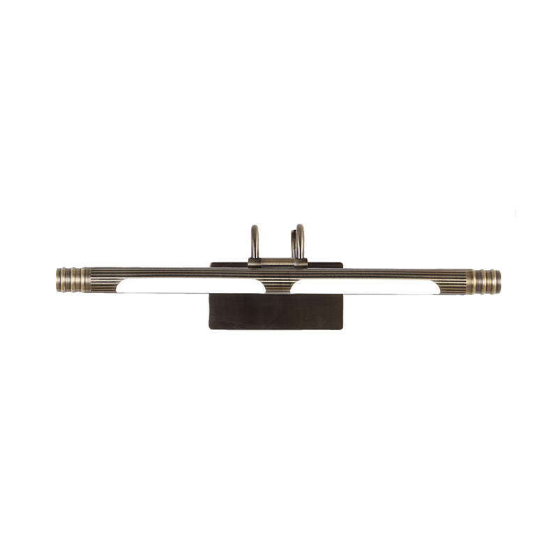 Skørter | Bronze Extended Wall Lamp Classic Metal LED Bathroom Scone Lamp in White/Warm Light, 21"/26" B