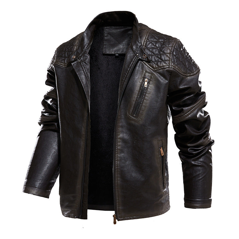 Men's biker jacket made of synthetic leather Lisslune