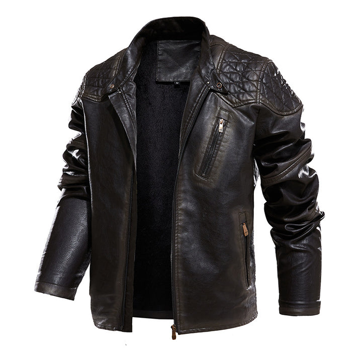 Men's biker jacket made of synthetic leather Lisslune