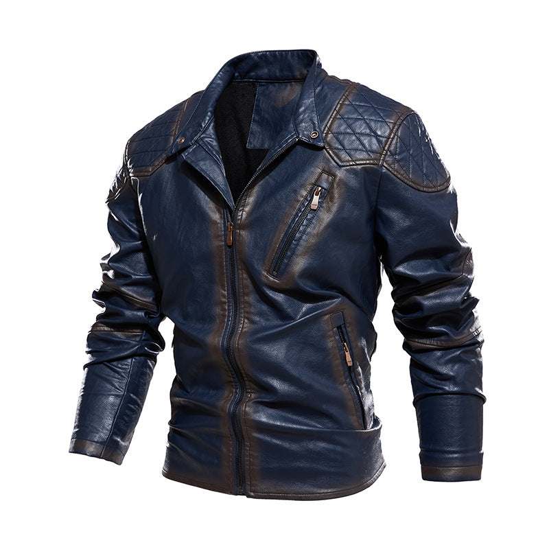 Men's biker jacket made of synthetic leather Lisslune