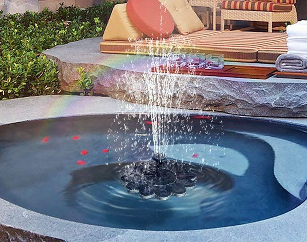 Lisslune | Solar-powered fountain for the garden – Flower design water feature for ponds and pools