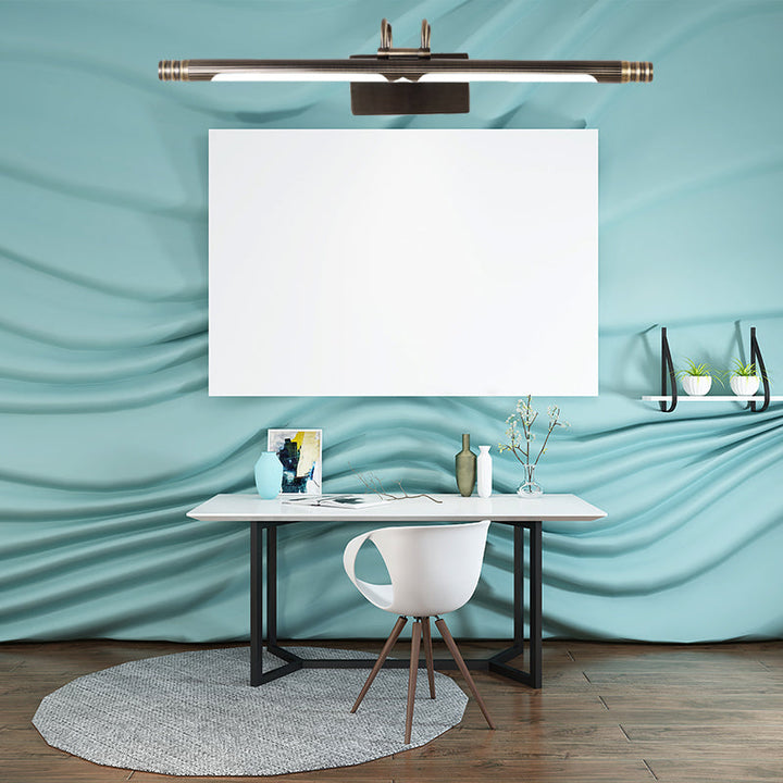 Skørter | LED Linear Vanity Light Fixture Classic Bronze Metal Wall Lamp in White/Warm Light, 21"/26" B