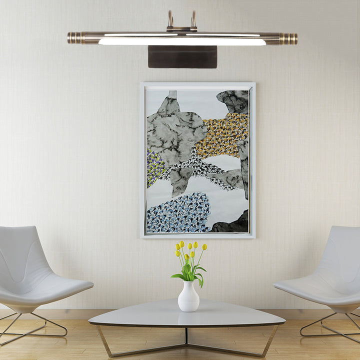 Skørter | Metal Bronze Vanity Light Tube LED Traditional Wall Lamp in White/Warm Light, 21"/26" B