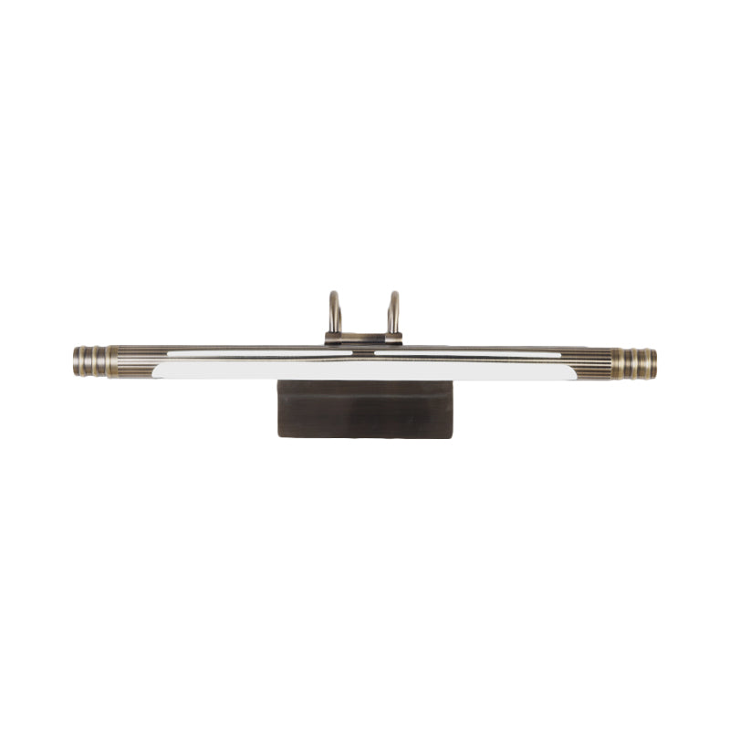 Skørter | Metal Bronze Vanity Light Tube LED Traditional Wall Lamp in White/Warm Light, 21"/26" B