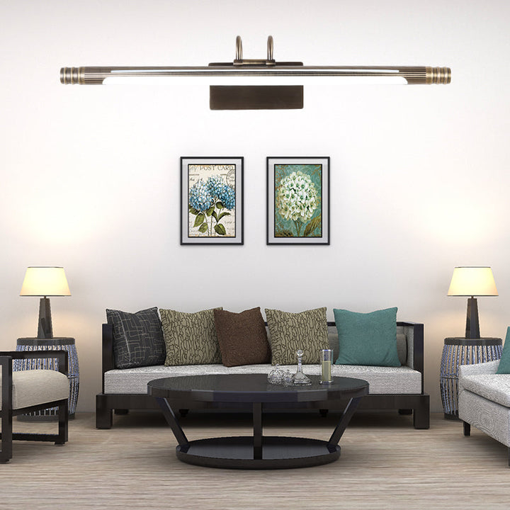 Skørter | Metal Bronze Vanity Light Tube LED Traditional Wall Lamp in White/Warm Light, 21"/26" B