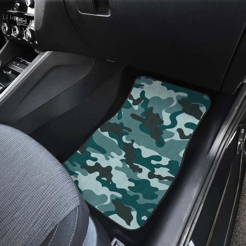 Lisslune | Forest Green Camouflage Car Mats