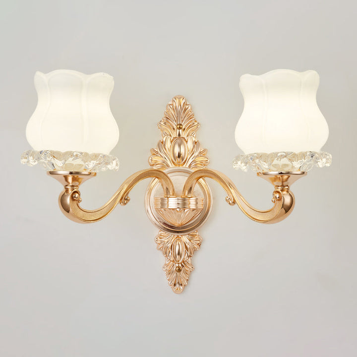Skørter | Golden Shadow Wall Lighting Simplicity Opal Glass Corridor Wall Lamp With Curved Arm