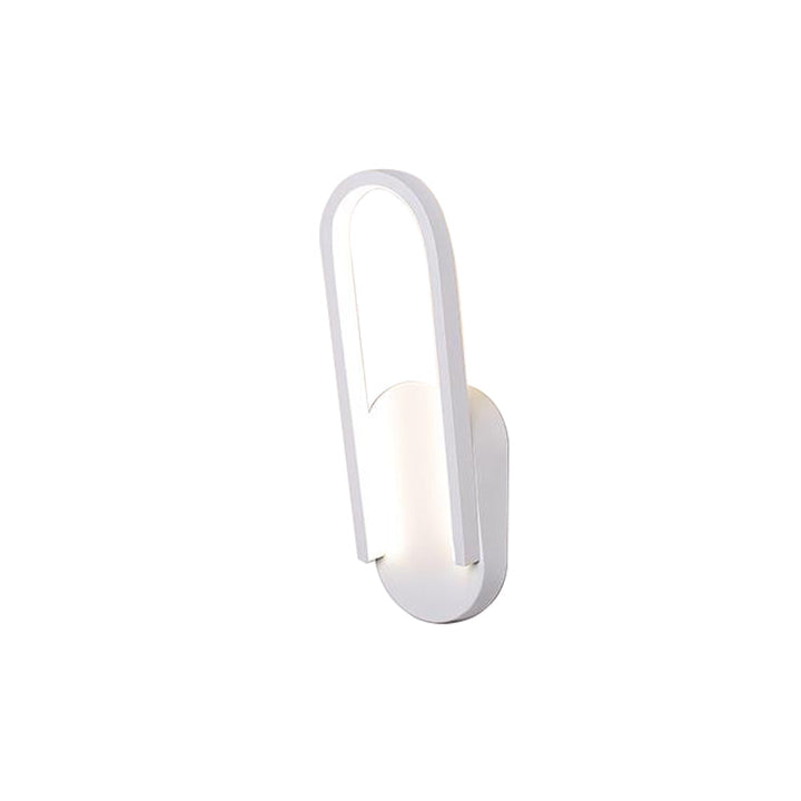 Lisslune | Simple Wall Light Black/White Half Oval LED Wall Light with Acrylic Shade, Warm/White Light