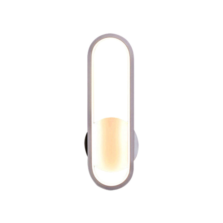 Lisslune | Black/White Rectangular LED Wall Light Minimal Acrylic Living Room Lighting Ideas, White/Warm Light