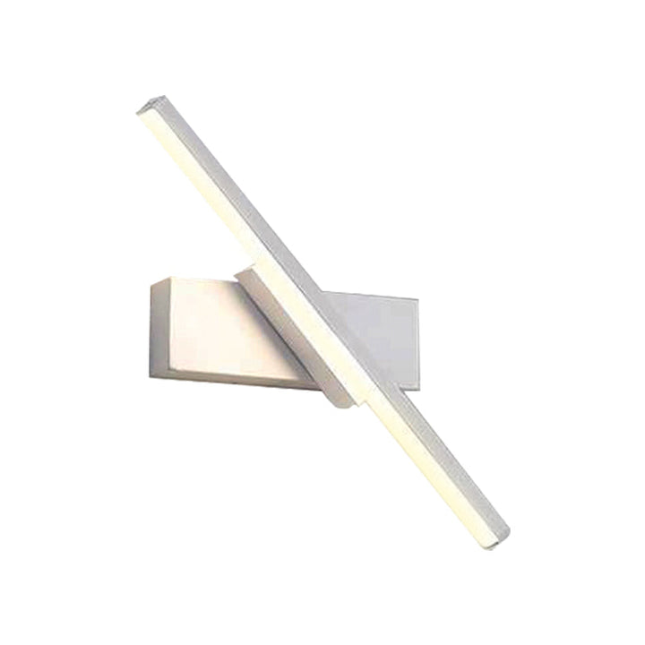 Skørter | Rotating Acrylic Linear LED Wall Lamp Simplicity Black/White Wall Lighting Fixture, White/Warm Light