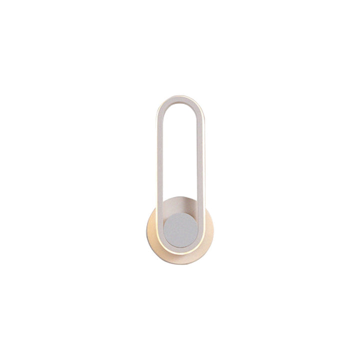 Lisslune | Minimalistic Oblong-Ring Wall Light Acrylic Shade LED Bed Lamp in Black/White, Warm/White Light