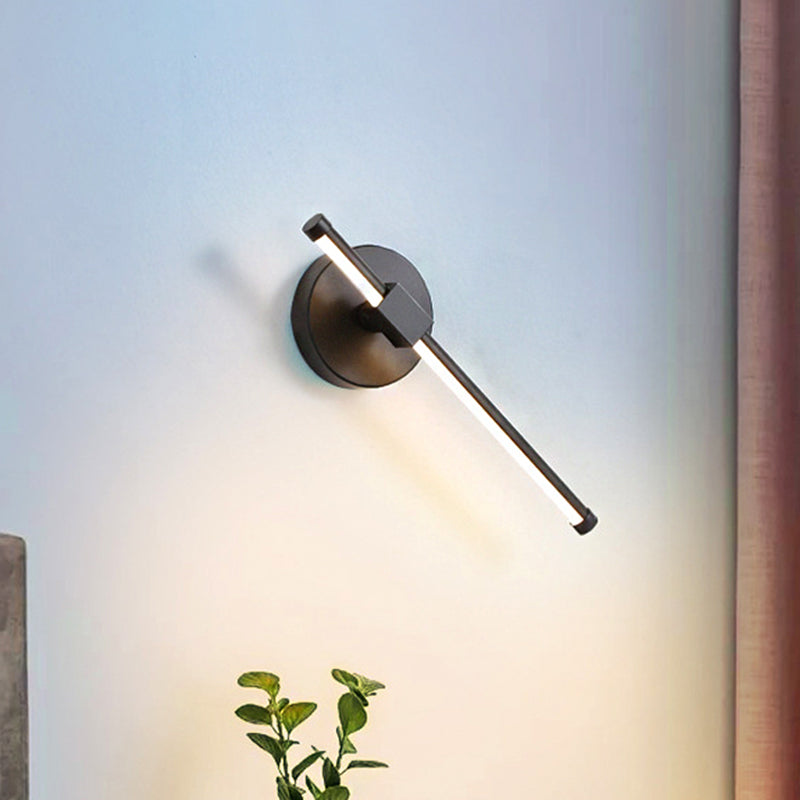 Lisslune | Acrylic Wall Light Bar Simple LED Black/White Wall Mounted Lamp with Rotatable Design in Warm/White Light