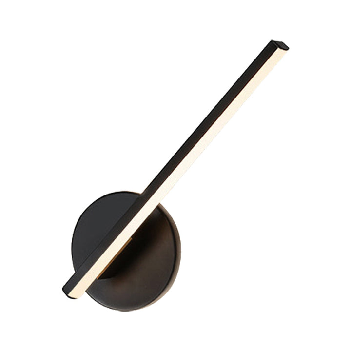 Lisslune | Black/White Linear Wall Lamp Minimal Acrylic LED Wall Light for Bedroom in Warm/White Light