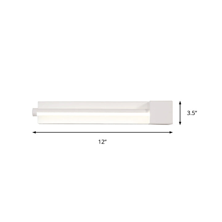 Lisslune | Adjustable acrylic-colored linear wall lamp Simplicity LED Black/White Wall-mounted light, Warm/White light