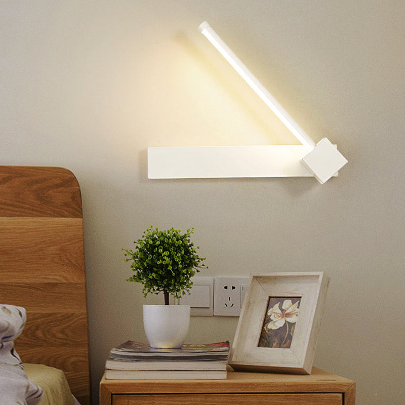 Lisslune | Adjustable acrylic-colored linear wall lamp Simplicity LED Black/White Wall-mounted light, Warm/White light