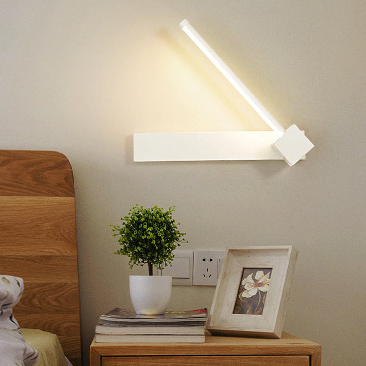 Lisslune | Adjustable acrylic-colored linear wall lamp Simplicity LED Black/White Wall-mounted light, Warm/White light
