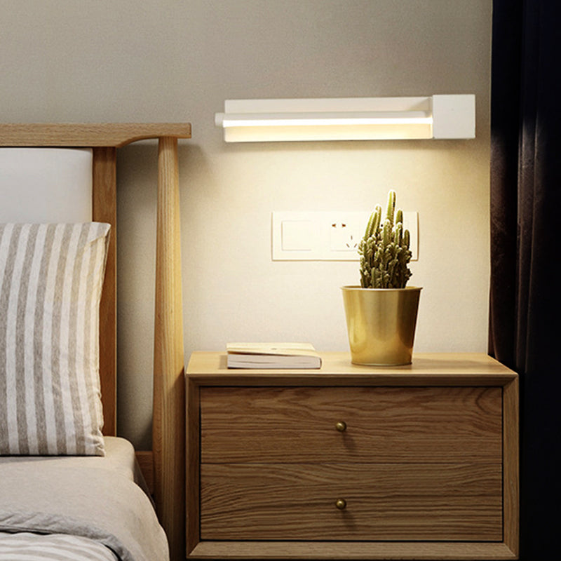 Lisslune | Adjustable acrylic-colored linear wall lamp Simplicity LED Black/White Wall-mounted light, Warm/White light