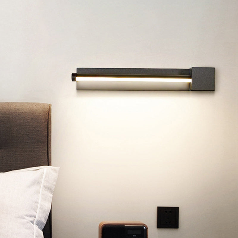 Lisslune | Adjustable acrylic-colored linear wall lamp Simplicity LED Black/White Wall-mounted light, Warm/White light