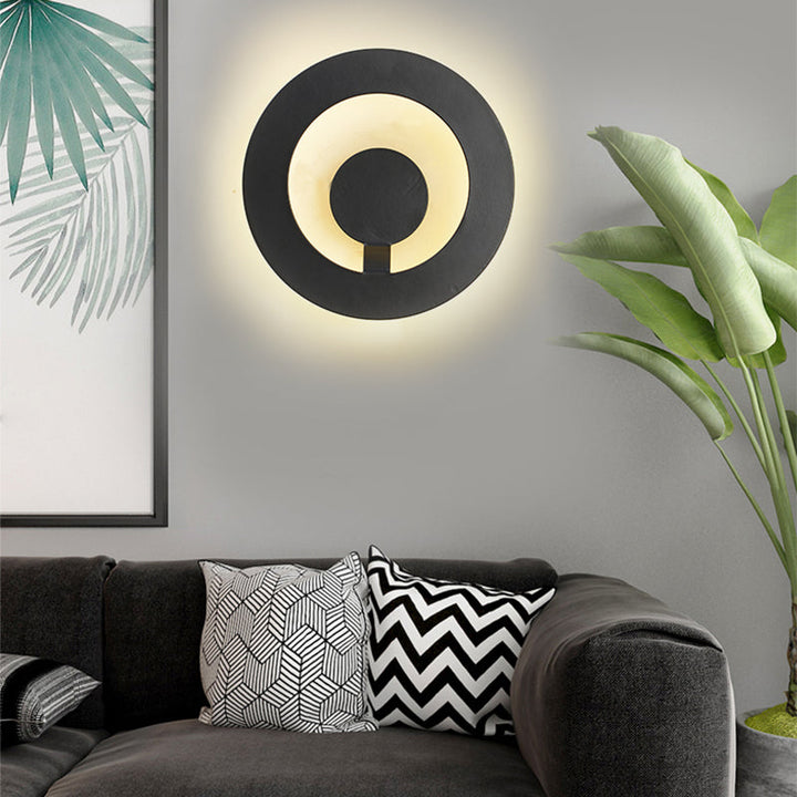 Lisslune | Black/White Super Thin Wall Light Modern Acrylic Living Room Wall Lamp, Warm/White Light