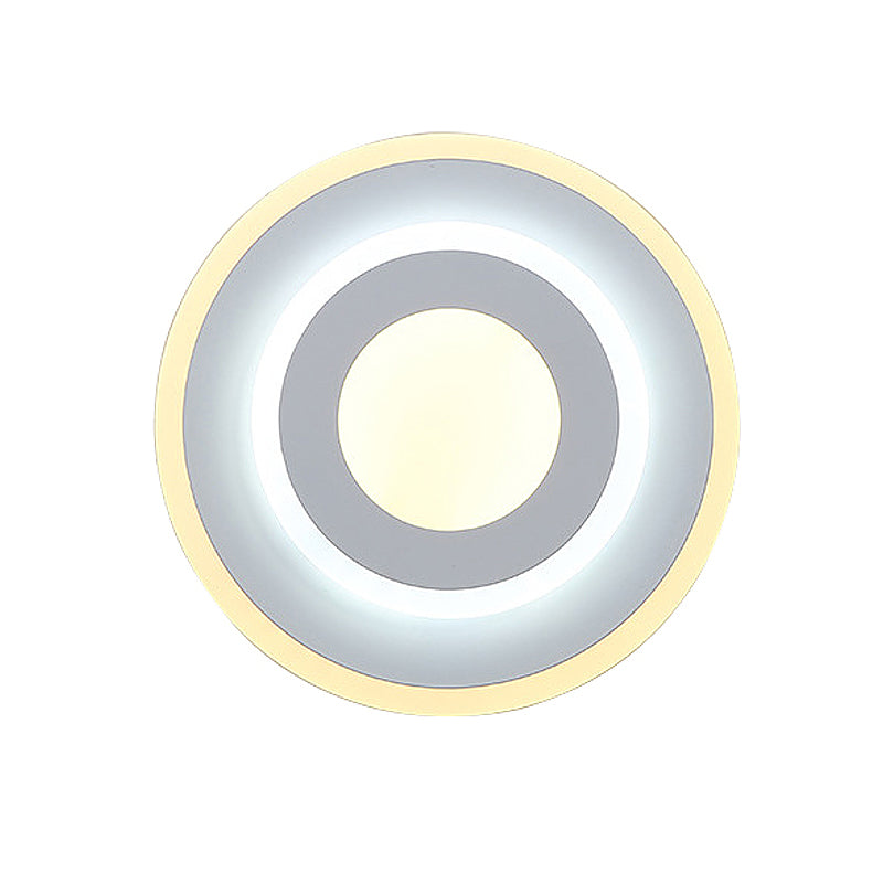 Lisslune | Minimalist Acrylic Round/Square Wall Lamp Cozy Energy-Saving LED White Wall Lamp, Warm/White Light