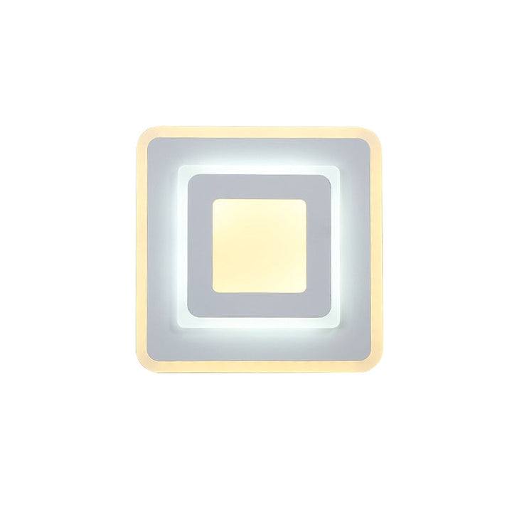 Lisslune | Minimalist Acrylic Round/Square Wall Lamp Cozy Energy-Saving LED White Wall Lamp, Warm/White Light