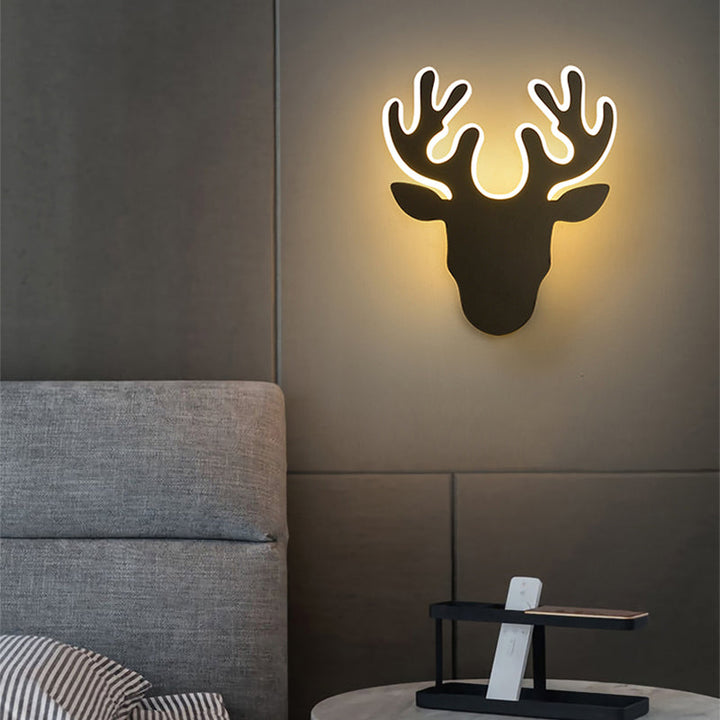 Lisslune | Black/White Antler Wall Light Contemporary Acrylic LED Wall Lamp in Warm/White Light