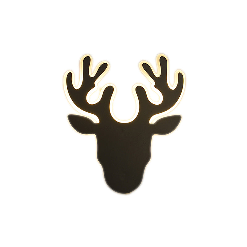 Lisslune | Black/White Antler Wall Light Contemporary Acrylic LED Wall Lamp in Warm/White Light