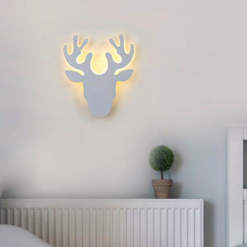 Lisslune | Black/White Antler Wall Light Contemporary Acrylic LED Wall Lamp in Warm/White Light