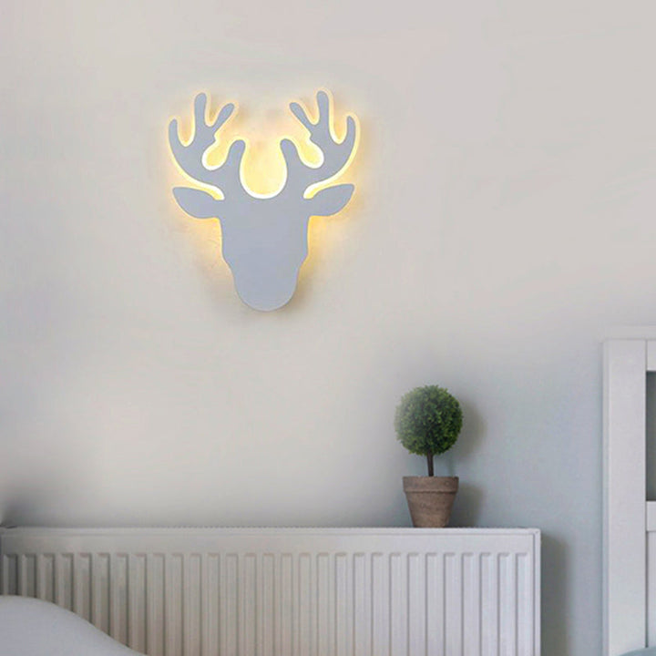 Lisslune | Black/White Antler Wall Light Contemporary Acrylic LED Wall Lamp in Warm/White Light