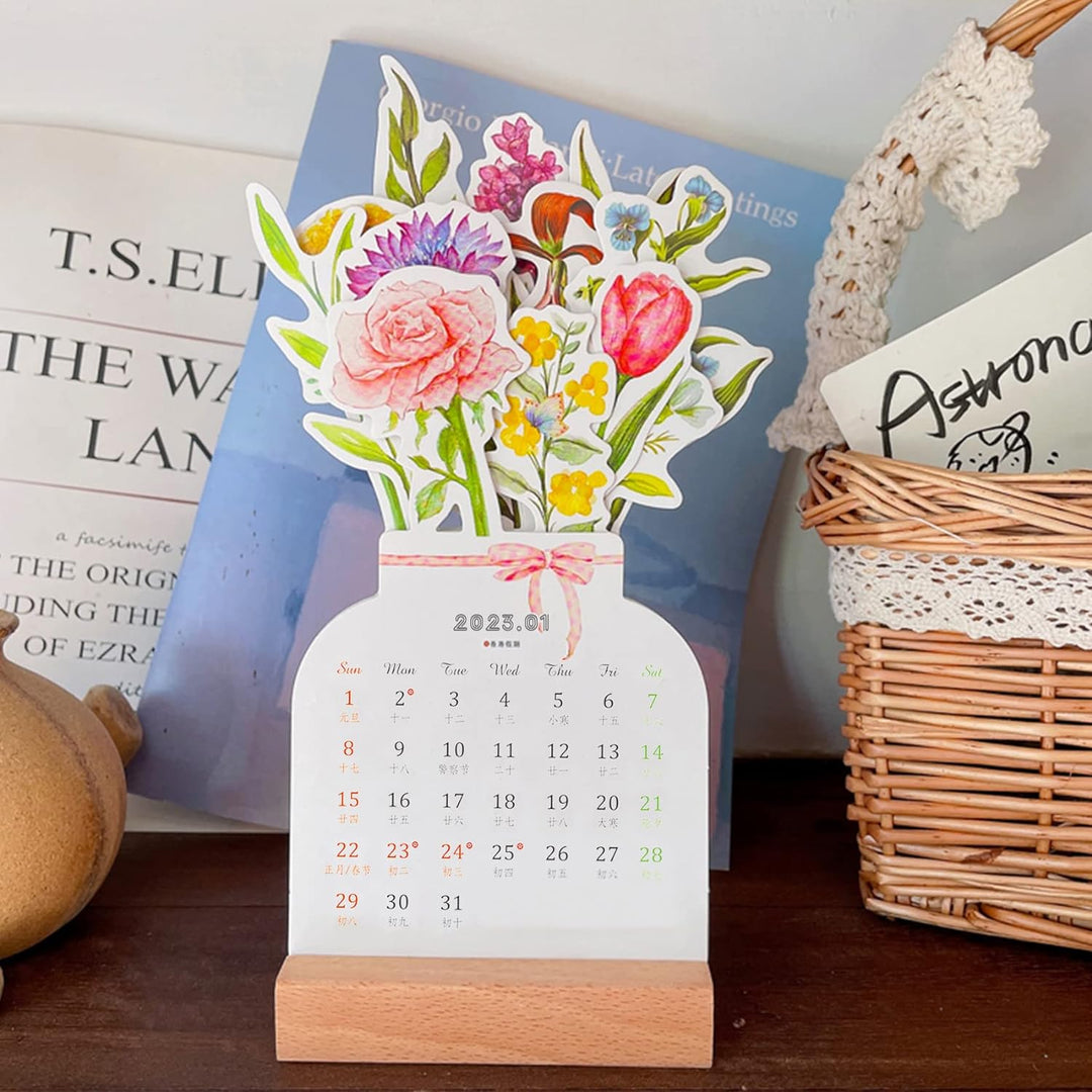 Lisslune | 2024 Blooming Flowers Desk Calendar