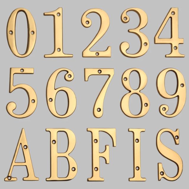 Lisslune | Traditional house numbers made of solid brass