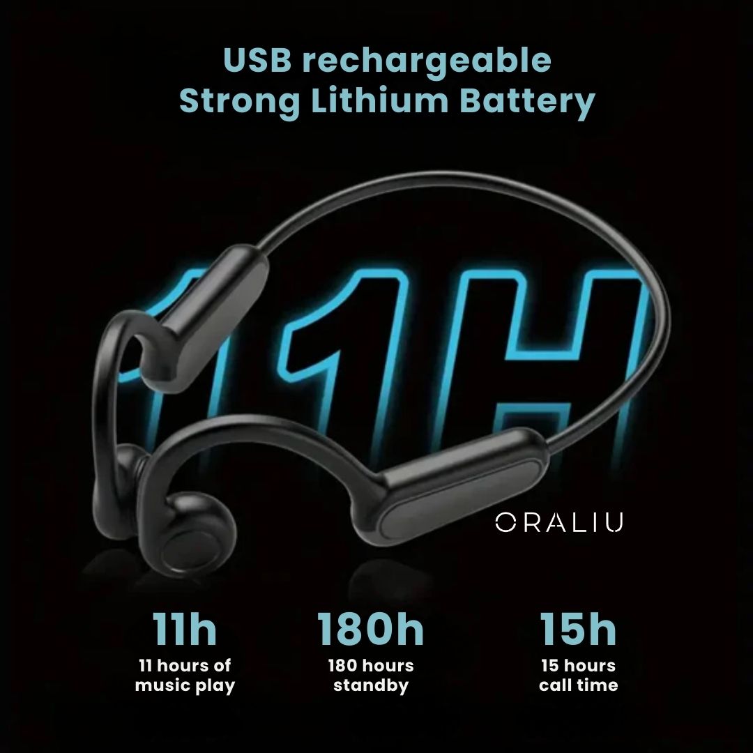 Lisslune | Bone Conduction Headphones – Safe & Wireless for Running & Cycling
