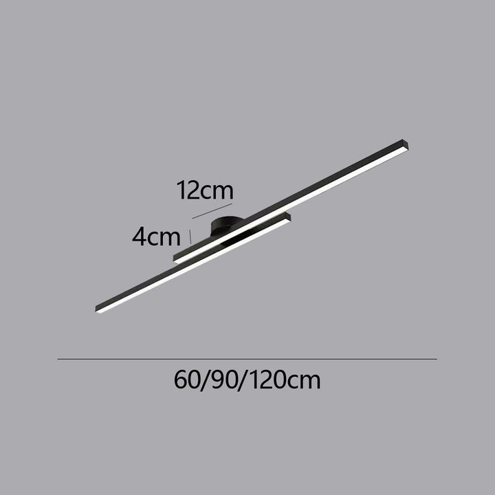 Lisslune | Modern Aluminium Semi Flush Mount LED Ceiling Light | Minimalist Design for Living Room. Bedroom & Hallway