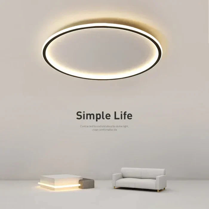 Lisslune | Scandinavian Round Ceiling Lamp - AuroraSphere