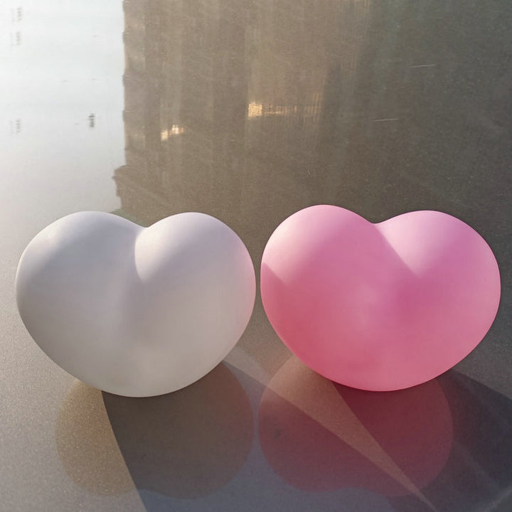 Lisslune | LuvSphere Silicone LED Night Light | Heart-Shaped Design | Table Lamp | Warm Mood Light | Decorative