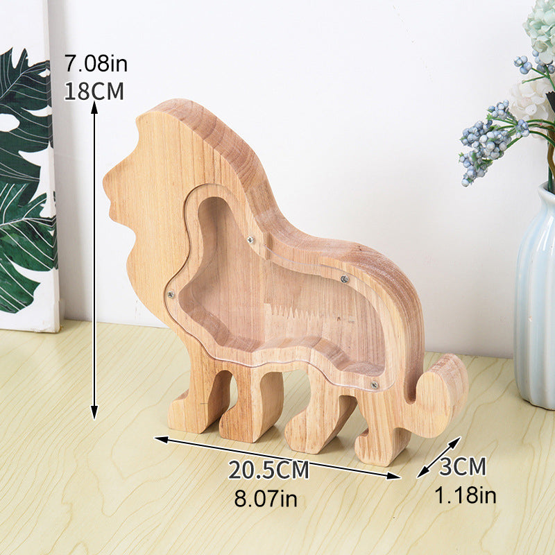 Lisslune | Wooden Animal Savings Bank