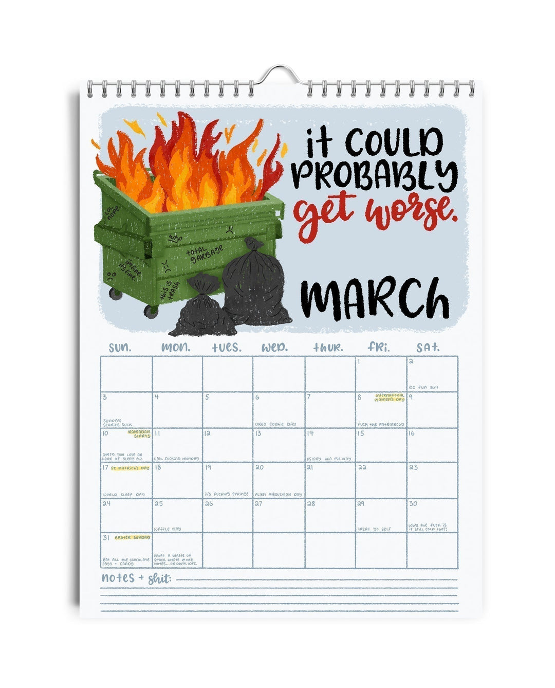 Lisslune | CALENDAR FOR 2025 – DAMN IT AGAIN