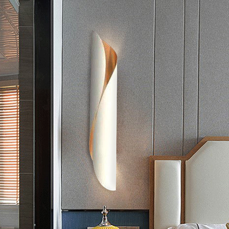 Skørter | Black/White Rolling Wall Lamp Contemporary 2 Lights Aluminum Up and Down Wall Lamp