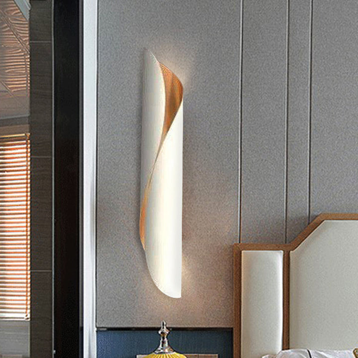 Skørter | Black/White Rolling Wall Lamp Contemporary 2 Lights Aluminum Up and Down Wall Lamp