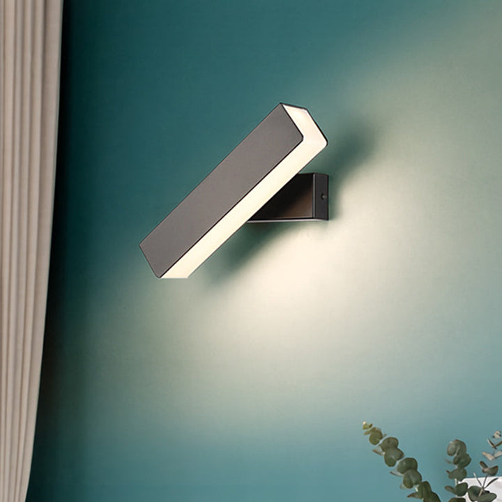 Skørter | Simple black/white linear LED wall outdoor light rotatable acrylic wall light in warm/white light