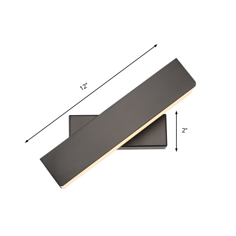 Skørter | Simple black/white linear LED wall outdoor light rotatable acrylic wall light in warm/white light
