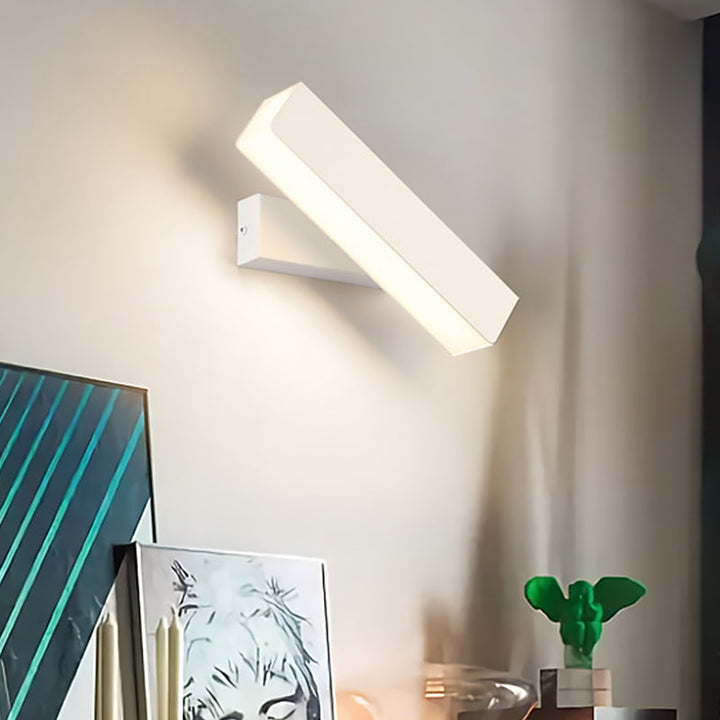 Skørter | Simple black/white linear LED wall outdoor light rotatable acrylic wall light in warm/white light